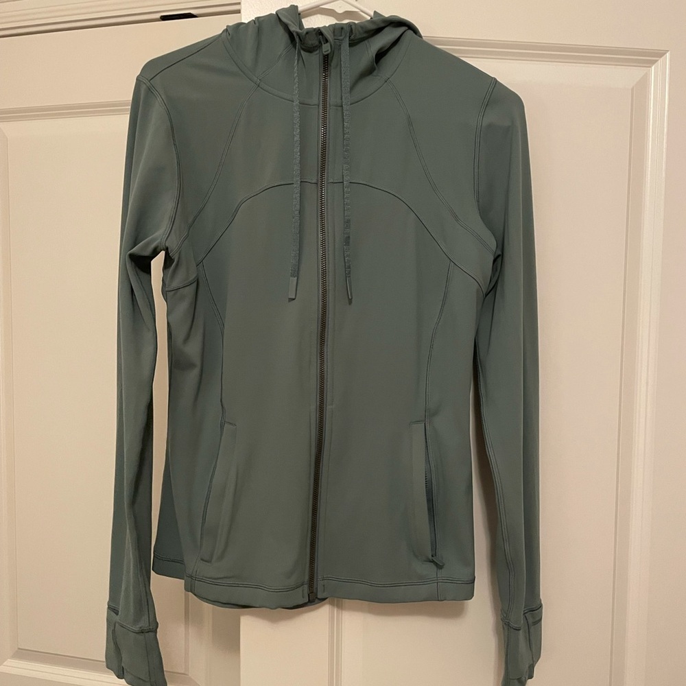 Lululemon hooded define jacket TIDEWATER TEAL size 10